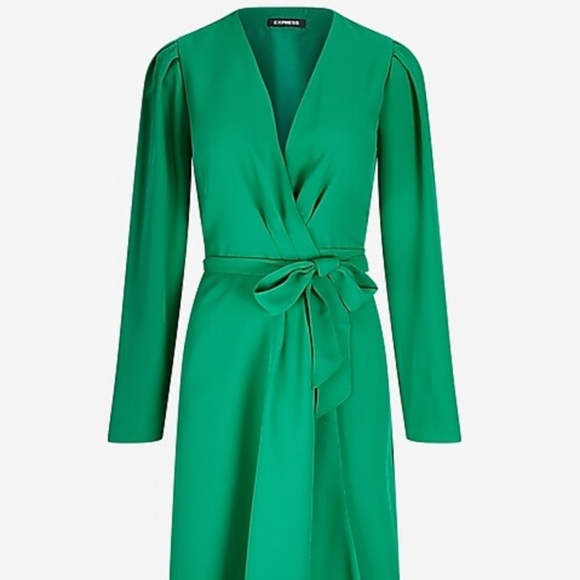 express green wrap dress Express | Dresses | Green Express Wrap Dress